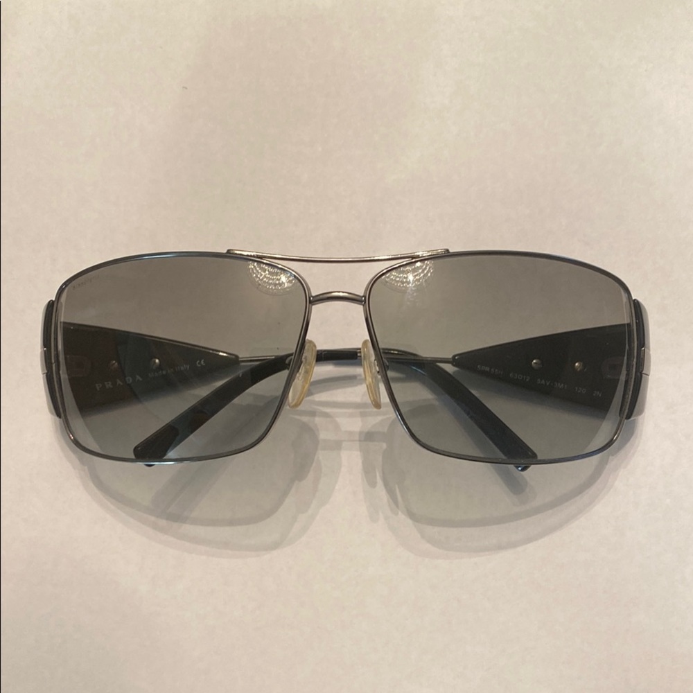 Prada Black and Silver Sunglasses